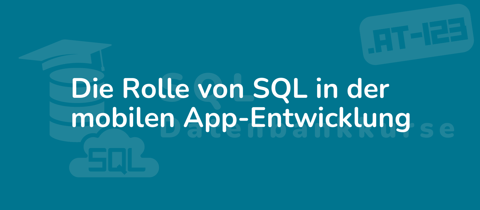 sql logo displayed on a mobile screen with coding elements representing the role of sql in mobile app development